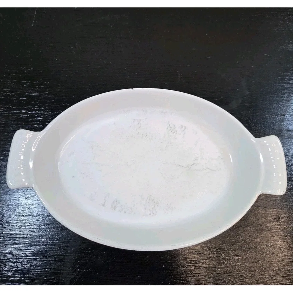 Vintage Le Creuset #24 Orange Au Gratin Oval‎ Baking Dish Made In France